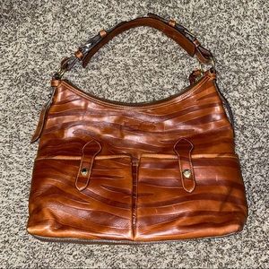 Dooney Florentine Vachetta Zebra Hobo Bag